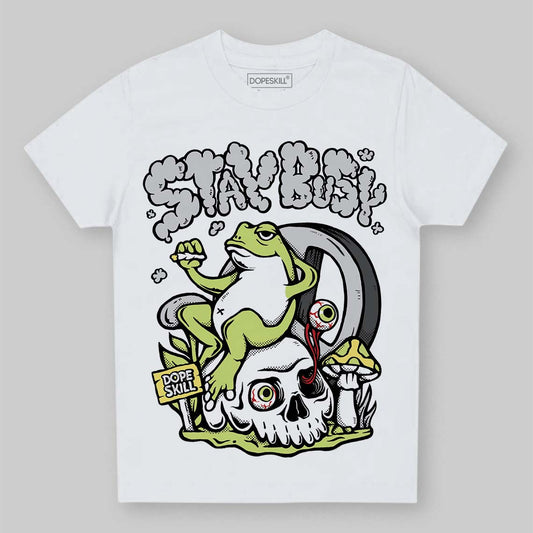 Jordan 4 GS “Light Lemon Twist” DopeSkill Toddler Kids T-shirt Stay Busy Graphic Streetwear - White