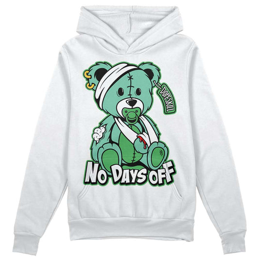 Jordan 1 High OG Green Glow DopeSkill Hoodie Sweatshirt Hurt Bear Graphic Streetwear - White