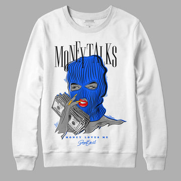 Royal Blue Sneakers DopeSkill Sweatshirt Money Talks Graphic Streetwear - Black