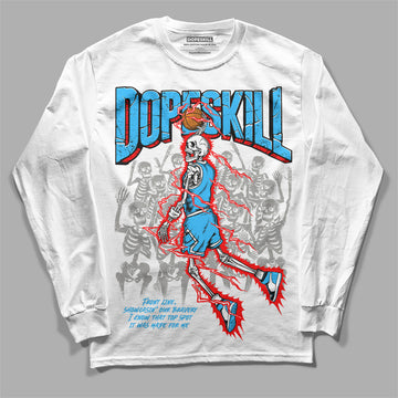 Jordan 1 High Retro OG “University Blue” DopeSkill Long Sleeve T-Shirt Thunder Dunk Graphic Streetwear - White 