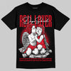 Jordan 4 Red Thunder DopeSkill T-Shirt Real Lover Graphic Streetwear - Black