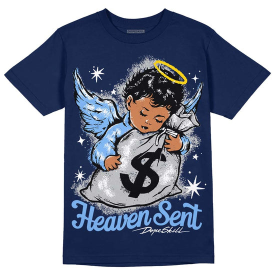 Jordan 5 Midnight Navy DopeSkill Navy T-Shirt Heaven Sent Graphic Streetwear