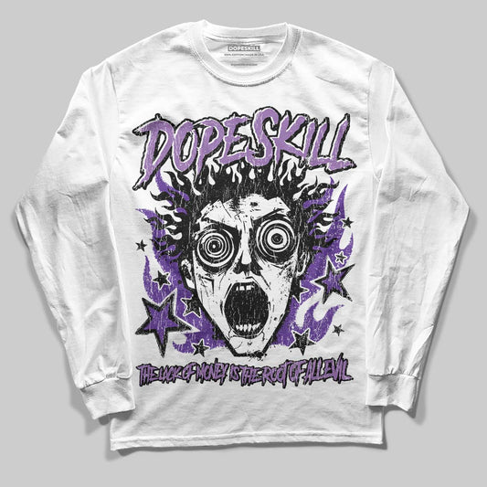 PURPLE Sneakers DopeSkill Long Sleeve T-Shirt Root of Evil Graphic Streetwear - White