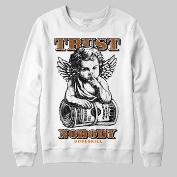 Orange Sneakers DopeSkill Sweatshirt Trust Nobody Graphic Streetwear - White