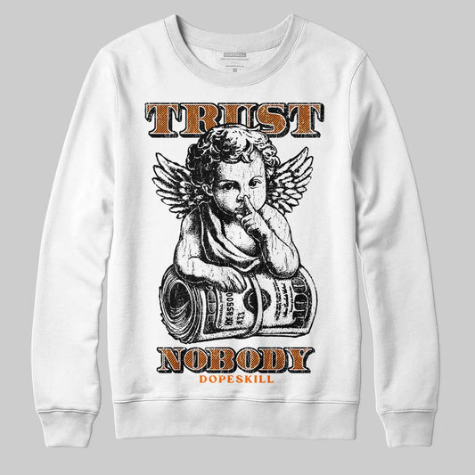 Orange Sneakers DopeSkill Sweatshirt Trust Nobody Graphic Streetwear - White