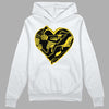 Jordan 4 Tour Yellow Thunder DopeSkill Hoodie Sweatshirt Heart Jordan 4 Graphic Streetwear - White 