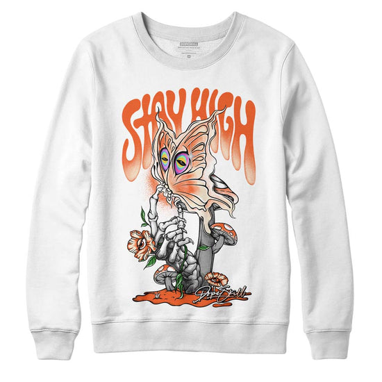 Jordan 3 Georgia Peach DopeSkill Sweatshirt Stay High Graphic Streetwear - White