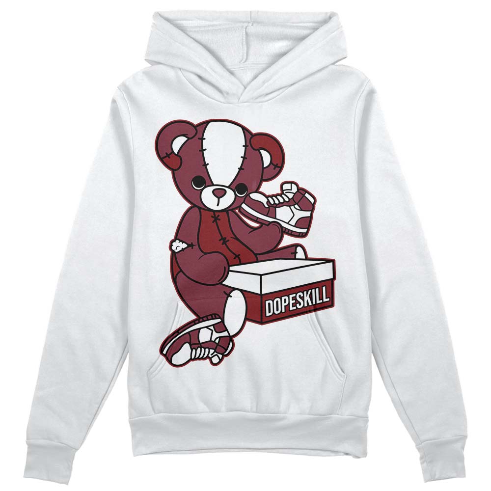 Jordan 1 Retro High OG “Team Red” DopeSkill Hoodie Sweatshirt Sneakerhead BEAR Graphic Streetwear - White