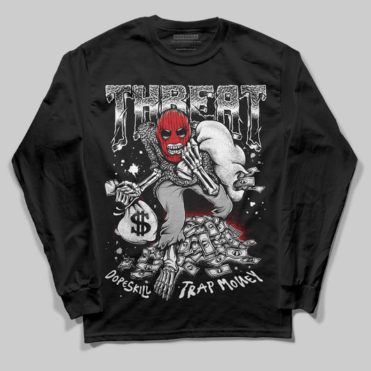 Jordan 3 OG “Black Cement” DopeSkill Long Sleeve T-Shirt Threat Graphic Streetwear - Black