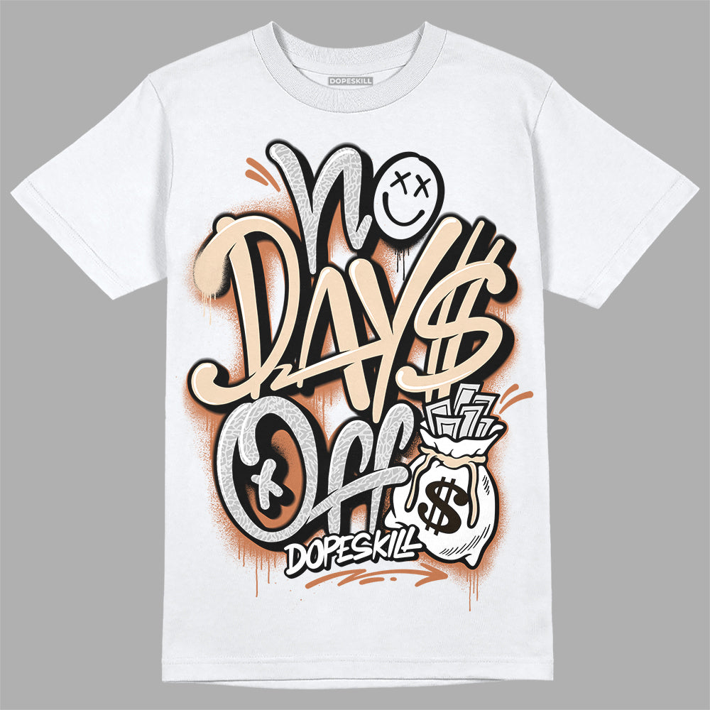 Jordan 3 Craft “Ivory” DopeSkill T-Shirt No Days Off Graphic Streetwear - White 