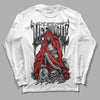 Jordan 2 Retro "Black Cement" DopeSkill Long Sleeve T-Shirt Life or Die Graphic Streetwear - White