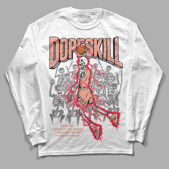 DJ Khaled x Jordan 5 Retro ‘Crimson Bliss’ DopeSkill Long Sleeve T-Shirt Thunder Dunk Graphic Streetwear - White