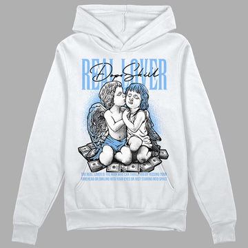 Jordan 9 Powder Blue DopeSkill Hoodie Sweatshirt Real Lover  Graphic Streetwear - White 