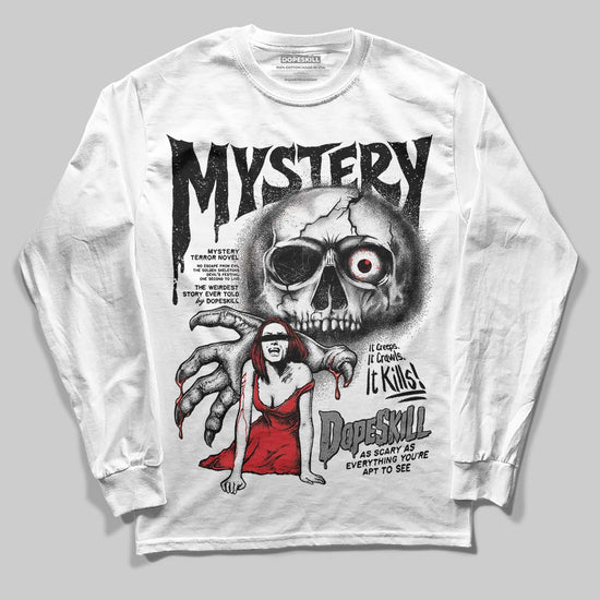 Jordan 10 Retro Shadow (2025) DopeSkill Long Sleeve T-Shirt Mystery Ghostly Grasp Graphic Streetwear - White