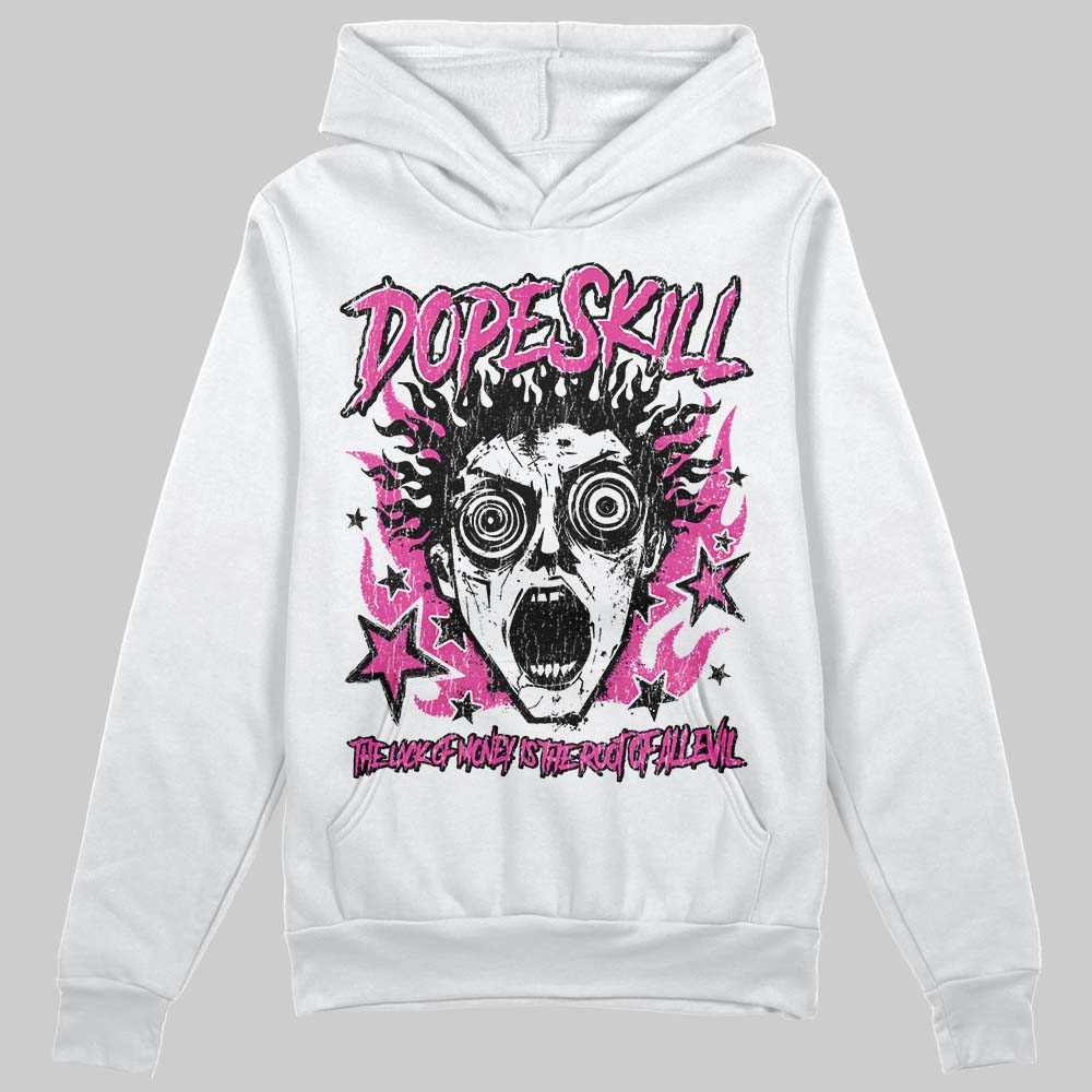 Pink Sneakers DopeSkill Hoodie Sweatshirt Root of Evil Graphic Streetwear - White