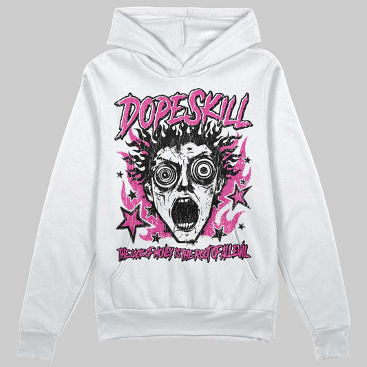Pink Sneakers DopeSkill Hoodie Sweatshirt Root of Evil Graphic Streetwear - White