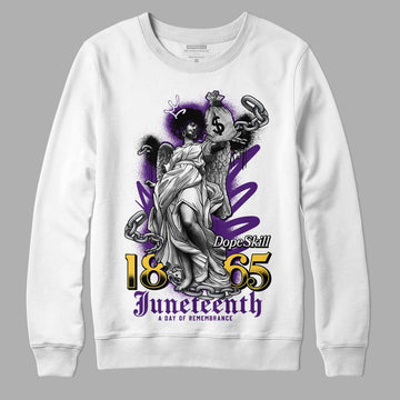 Jordan 12 “Field Purple” DopeSkill Sweatshirt Juneteenth Graphic Streetwear - White