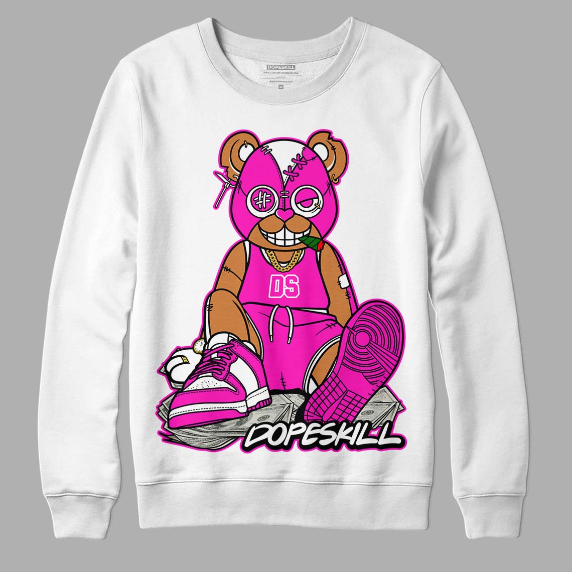 Dunk Low GS “Active Fuchsia” DopeSkill Sweatshirt Greatest Graphic Streetwear - White