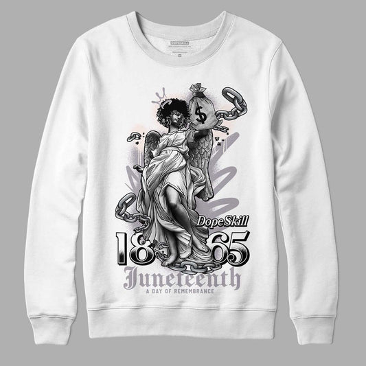 Jordan 2 Cement Grey DopeSkill Sweatshirt Juneteenth Graphic Streetwear - White