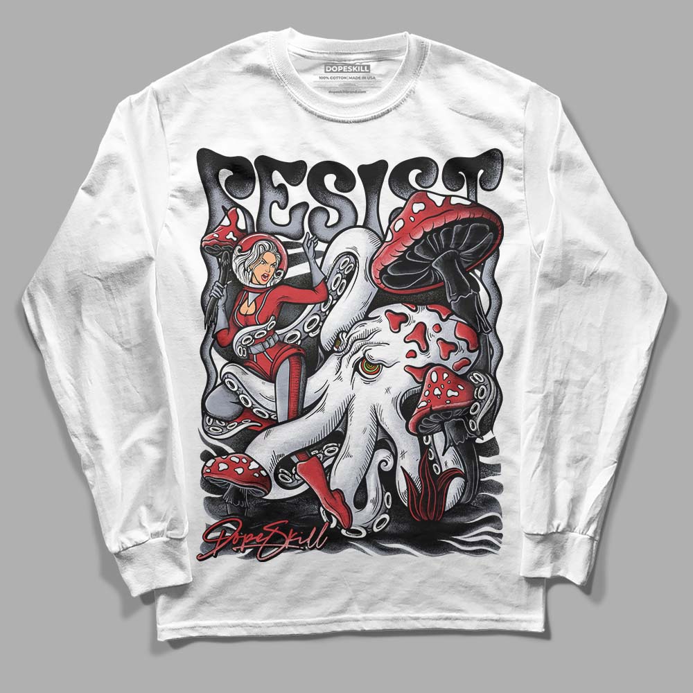 Jordan 4 “Bred Reimagined” DopeSkill Long Sleeve T-Shirt Resist Graphic Streetwear - White