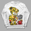 Jordan 4 Retro “Vivid Sulfur” DopeSkill Long Sleeve T-Shirt Broken Heart Graphic Streetwear - White 