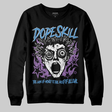 PURPLE Sneakers DopeSkill Sweatshirt Root of Evil Graphic Streetwear - Black