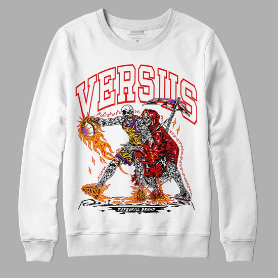 Red Sneakers DopeSkill Sweatshirt VERSUS Graphic Streetwear - White 