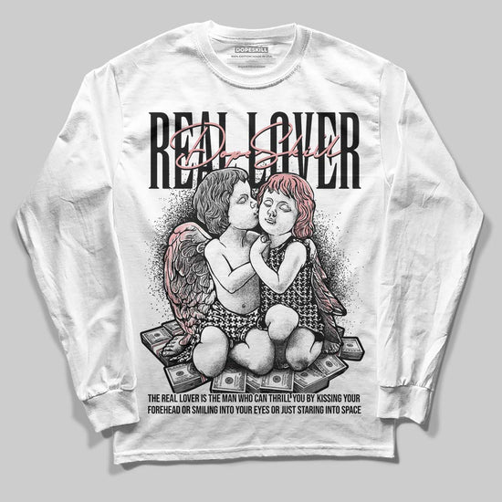 Harris Tweed x Wmns Dunk Low 'Black Phantom' DopeSkill Long Sleeve T-Shirt Real Lover Graphic Streetwear - White