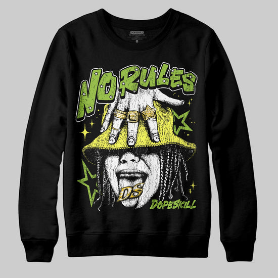 Green Sneakers DopeSkill Sweatshirt No Rules Graphic Streetwear - black