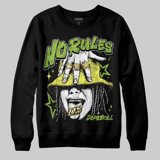Green Sneakers DopeSkill Sweatshirt No Rules Graphic Streetwear - black