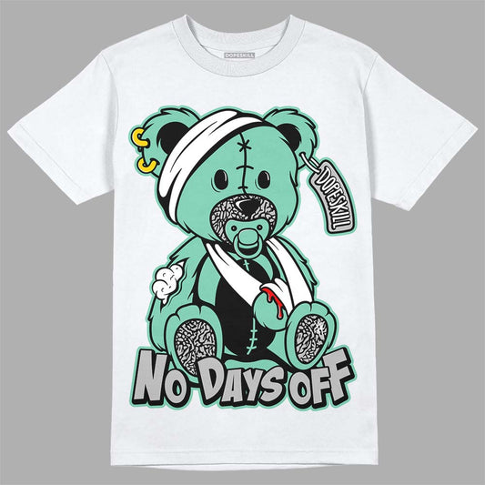 Jordan 3 "Green Glow" DopeSkill T-Shirt Hurt Bear Graphic Streetwear - White 