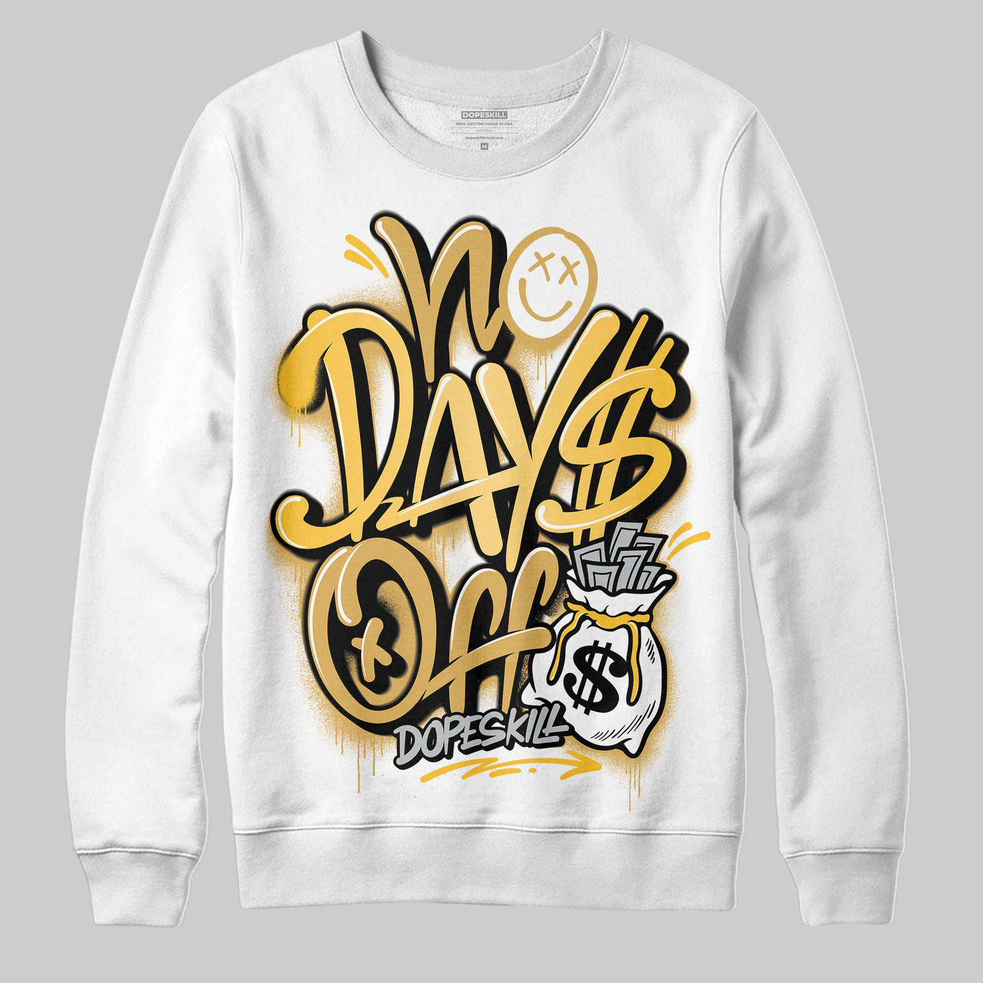 Jordan 12 "Phantom" DopeSkill Sweatshirt No Days Off Graphic Streetwear - White