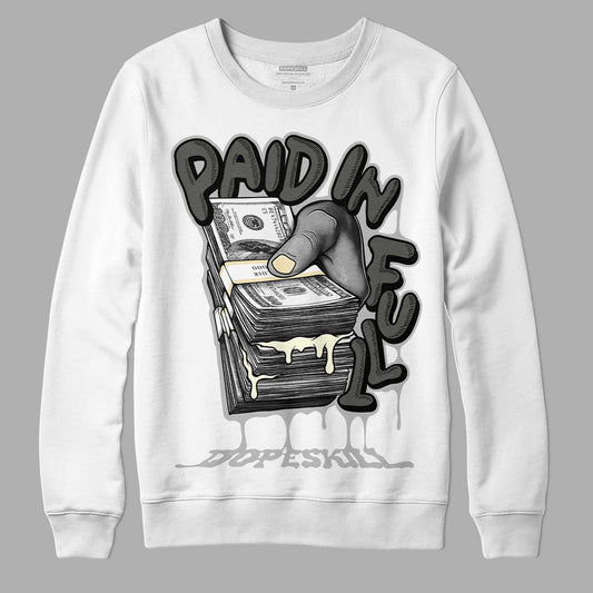 Jordan 4 Retro SE Craft Photon Dust DopeSkill Sweatshirt Paid In Full Graphic Streetwear - White