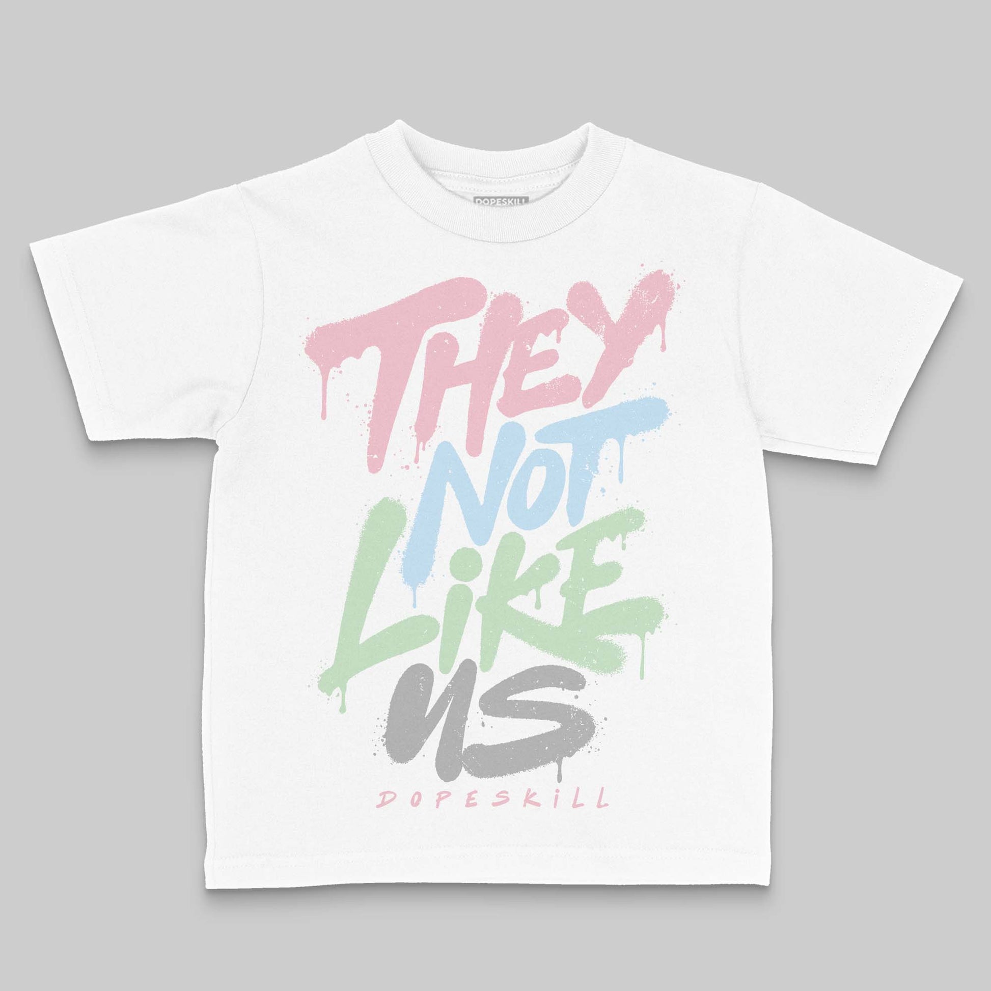 Jordan 4 Retro Valentine's Day (2026) (GS) DopeSkill Toddler Kids T-shirt They Not Like Us Graphic Streetwear - White 
