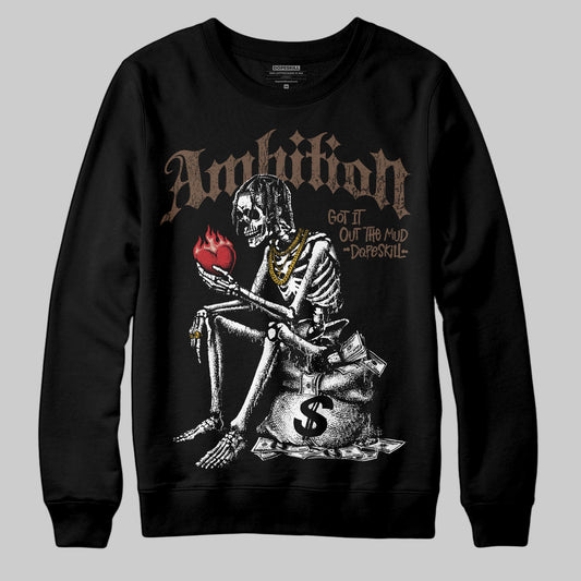 A Ma Maniére x Air Jordan 4 “Dark Mocha” DopeSkill Sweatshirt Ambition Graphic Streetwear - Black