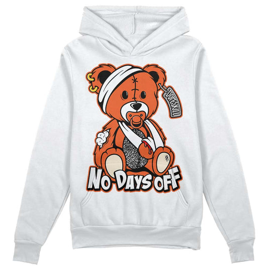 Jordan 3 Georgia Peach DopeSkill Hoodie Sweatshirt Hurt Bear Graphic Streetwear - White