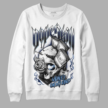 Jordan 5 Midnight Navy DopeSkill Sweatshirt Money On My Mind Graphic Streetwear