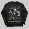 Jordan 3 “Medium Olive” aka “Family Affair” DopeSkill Long Sleeve T-Shirt Broken Bones Graphic Streetwear - black