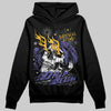 Jordan 4 Retro Lakers DopeSkill Hoodie Sweatshirt Drip Season Graphic Streetwear - Black