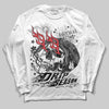 Jordan 4 “Black Cat” (2025) DopeSkill Long Sleeve T-Shirt Drip Season Graphic Streetwear - White