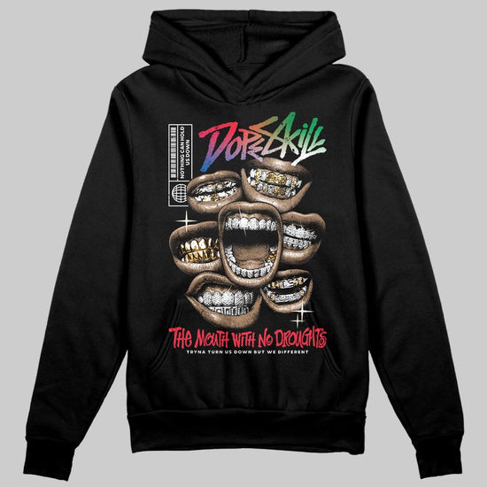 Jordan 11 Retro 285 Atlanta DopeSkill Hoodie Sweatshirt The Mouth With No Droughts Graphic Streetwear - Black