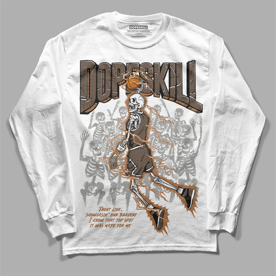 Jordan 1 Retro High OG Palomino DopeSkill Long Sleeve T-Shirt Thunder Dunk Graphic Streetwear - White 