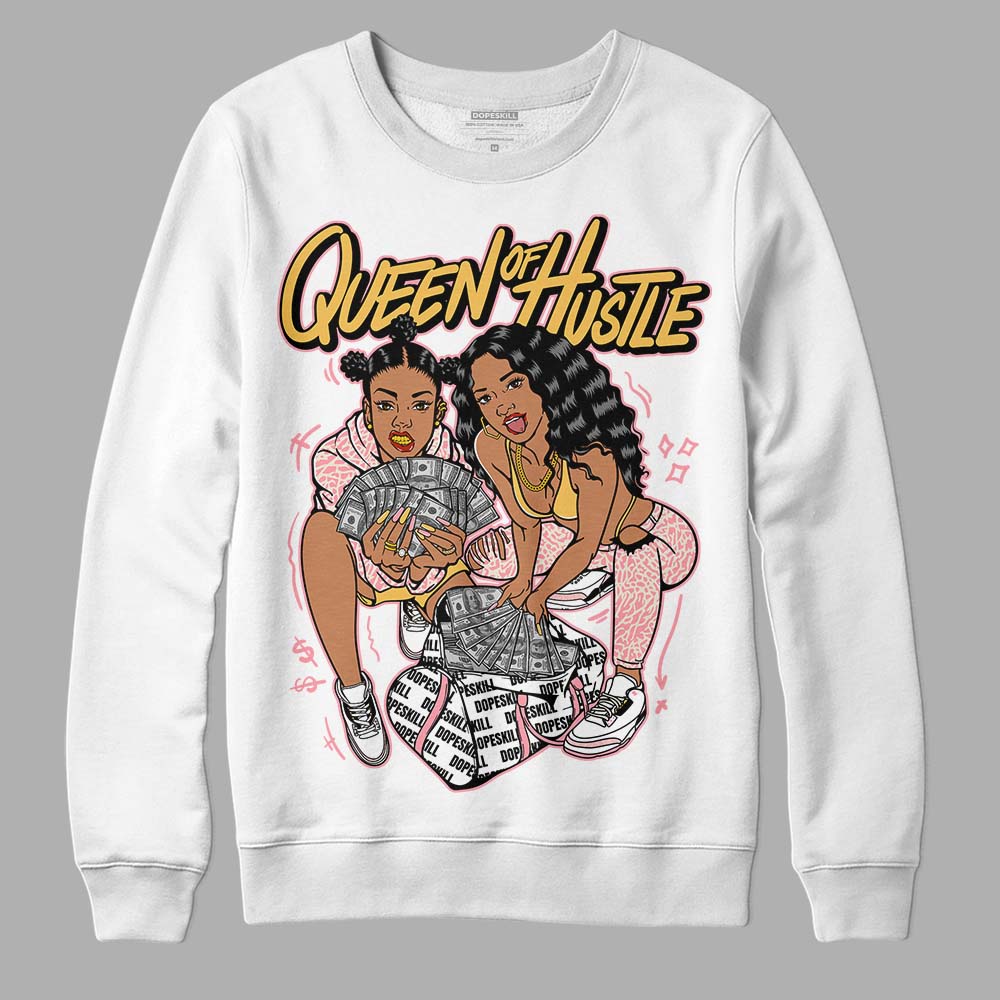 Jordan 3 GS “Red Stardust” DopeSkill Sweatshirt Queen Of Hustle Graphic Streetwear - White