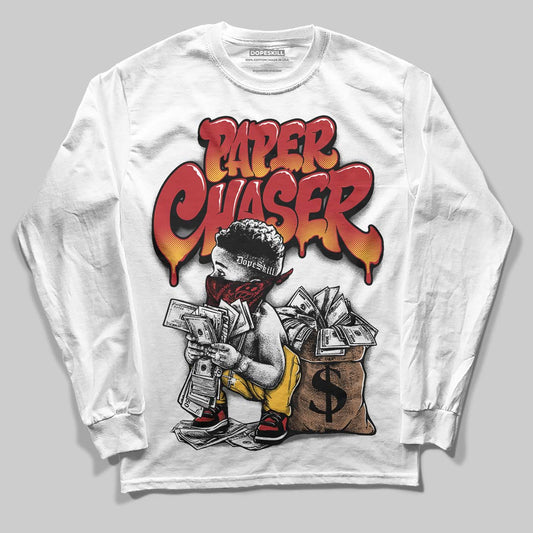 Jordan 14 Golf “Last Shot” DopeSkill Long Sleeve T-Shirt Paper Chaser Boy Graphic Streetwear - White