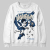 Jordan 1 Low OG “Storm Blue” DopeSkill Sweatshirt Nevermind Graphic Streetwear - White