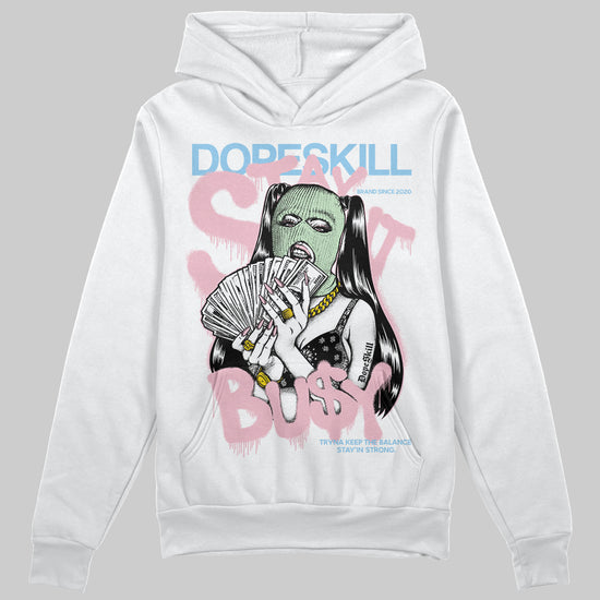 Jordan 4 Retro Valentine's Day (2026) (GS) DopeSkill Hoodie Sweatshirt Stay It Busy Graphic Streetwear - White