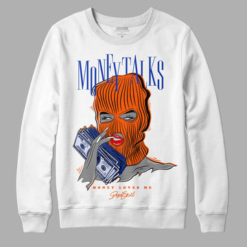 Dunk Low Futura Orange Blaze DopeSkill Sweatshirt Money Talks Graphic Streetwear - White