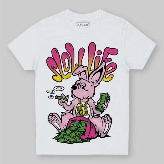 Pink Sneakers DopeSkill Toddler Kids T-shirt Slow Life Graphic Streetwear - White