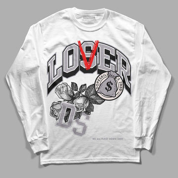 Jordan 2 Cement Grey DopeSkill Long Sleeve T-Shirt Loser Lover Graphic Streetwear - White