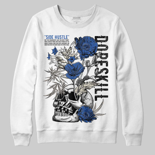 Jordan 1 Low Travis Scott x Fragment DopeSkill Sweatshirt Side Hustle Graphic Streetwear - White 
